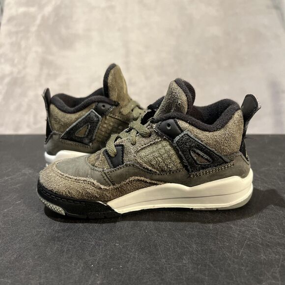 Jordan 4 Retro Craft Shoes Youth Size 9C FB9937-200 Kids Sneakers - Picture 7 of 10